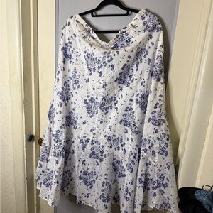 Stetson White and Purple Floral maxi skirt XL